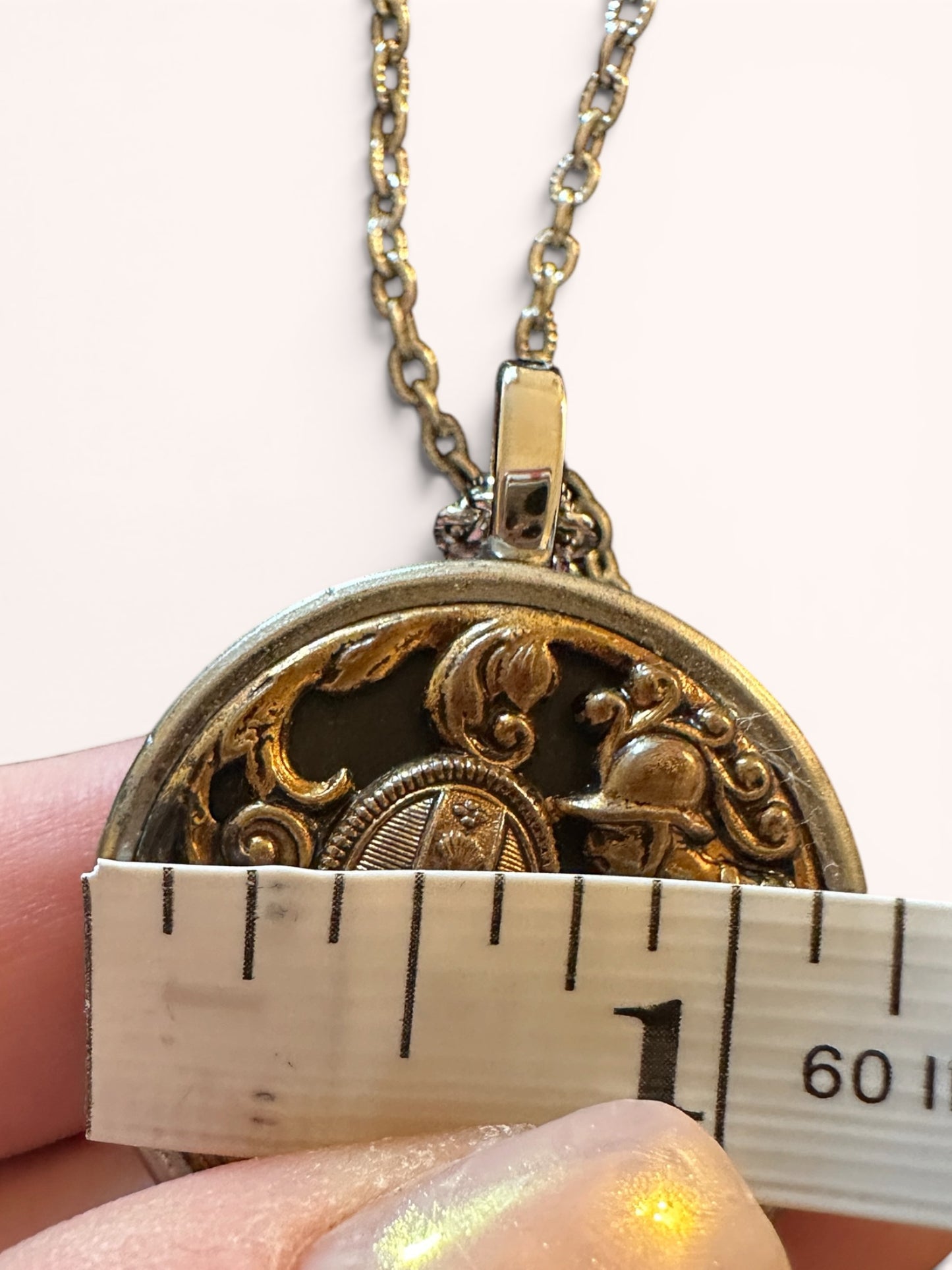 "Honor of the Knight" Victorian Era - Story button necklace