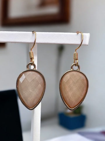 Sparkling Champagne Teardrop Earrings