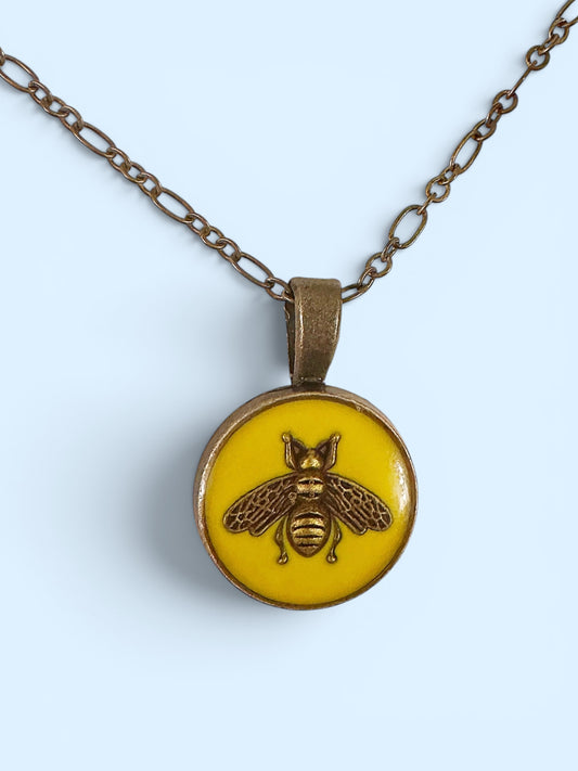 Gucci Yellow Bee Button Pendant (with or without chain)