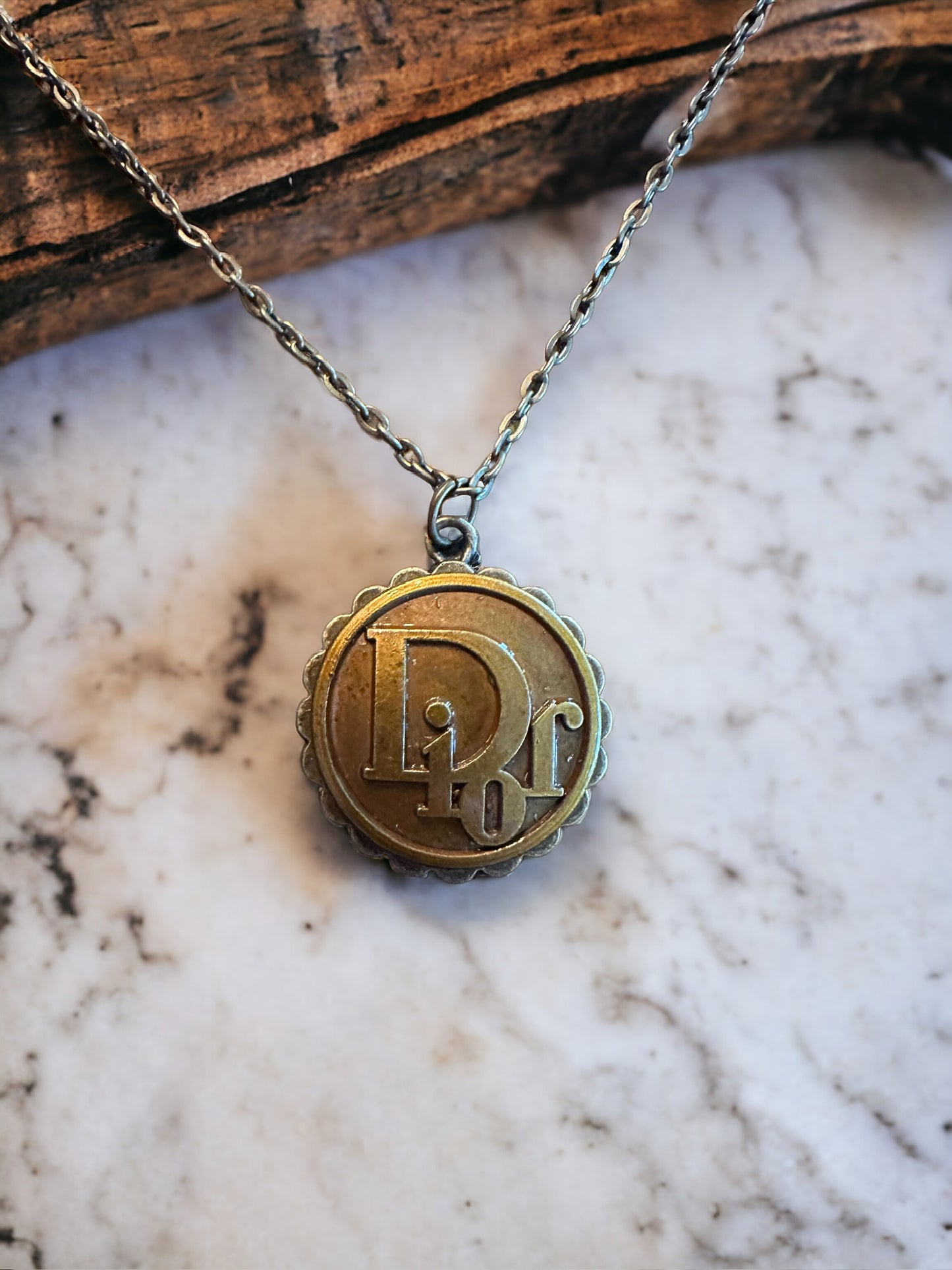 Vintage Designer Up-Cycled Gold Button Necklace