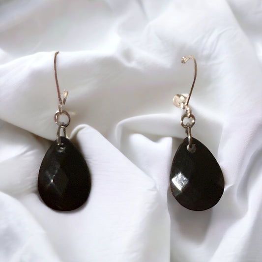 Obsidian Teardrop Earrings