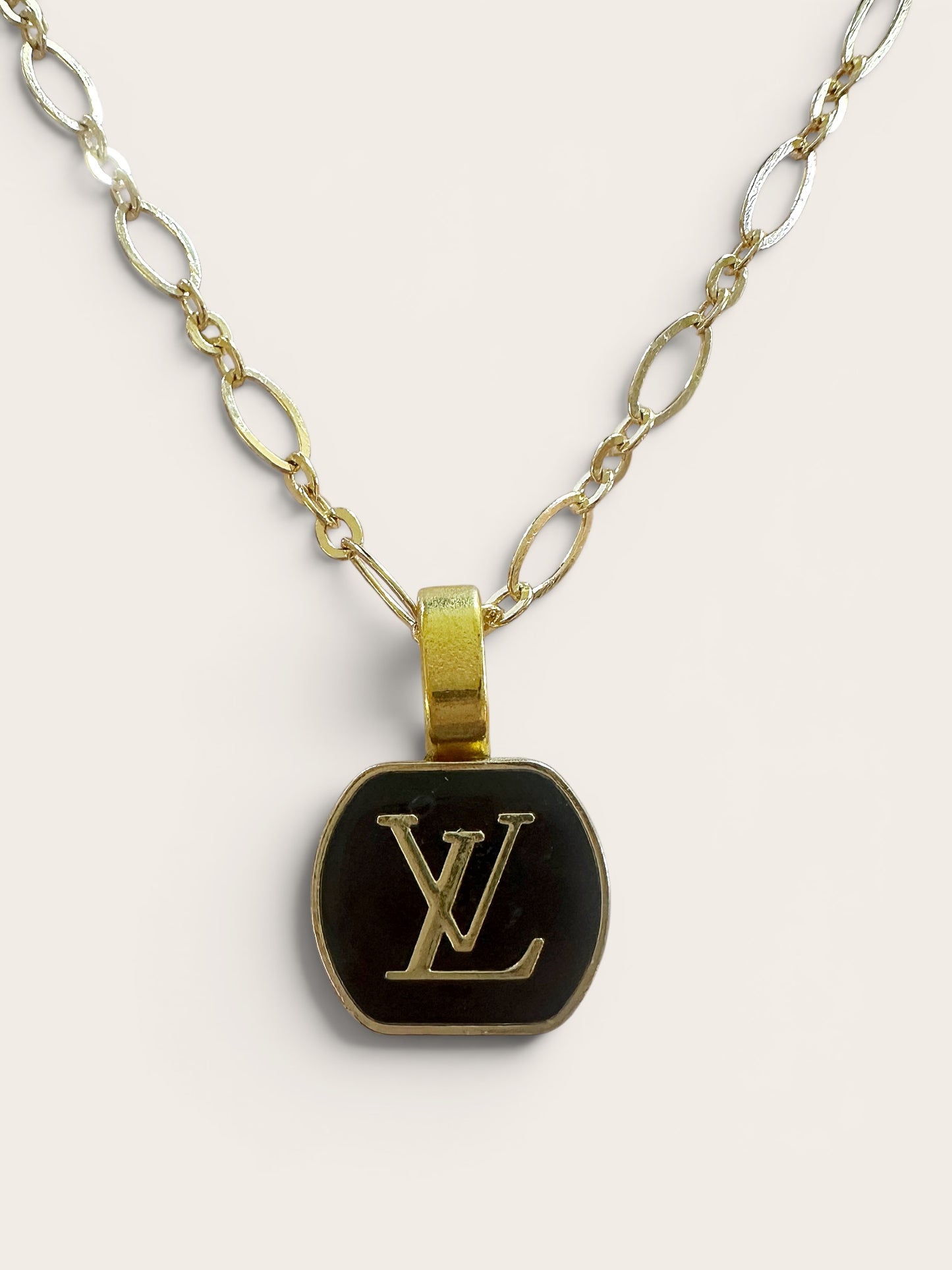 Louis Vuitton Black Button Pendant (with or without chain)