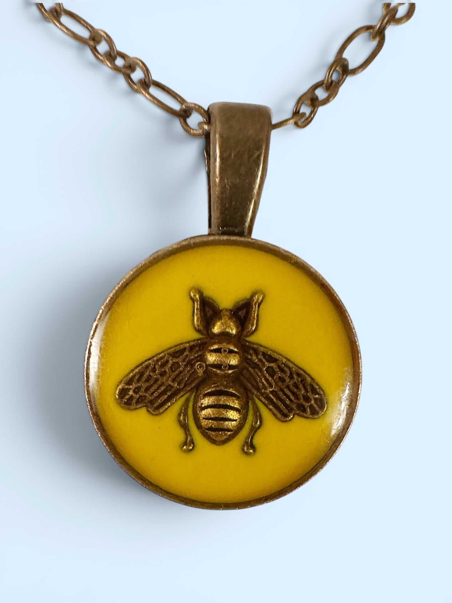 Gucci Yellow Bee Button Pendant (with or without chain)