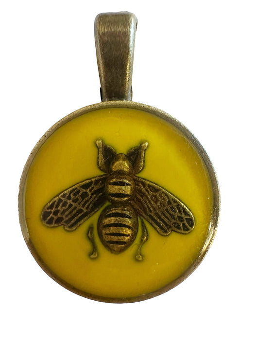 Gucci Yellow Bee Button Pendant (with or without chain)