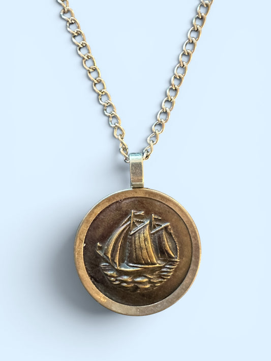 "On the Sea" Victorian Era - button necklace