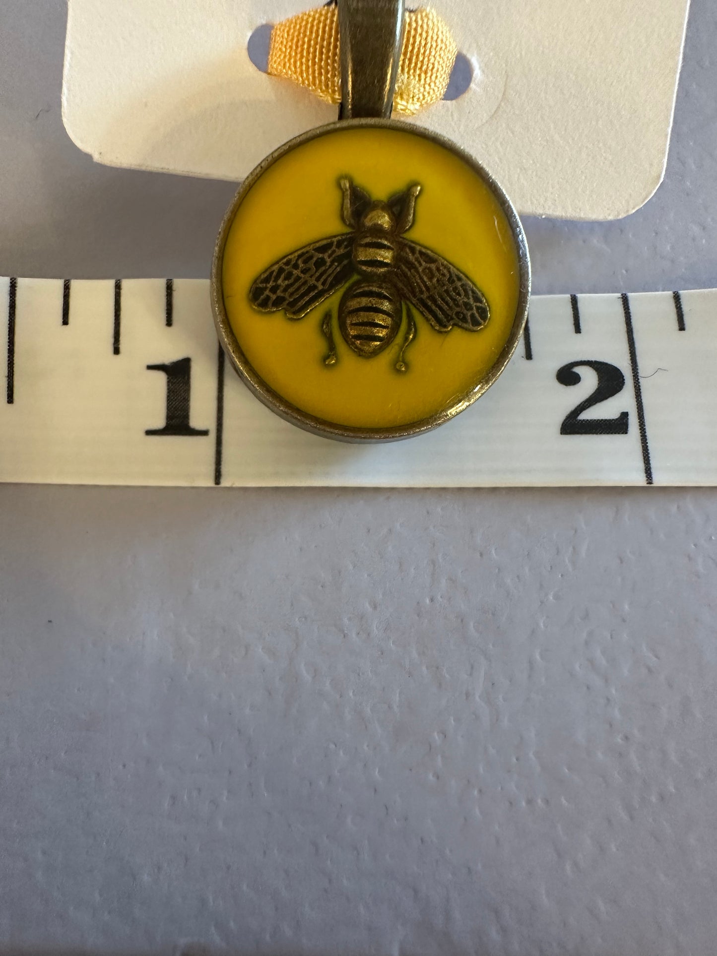 Gucci Yellow Bee Button Pendant (with or without chain)