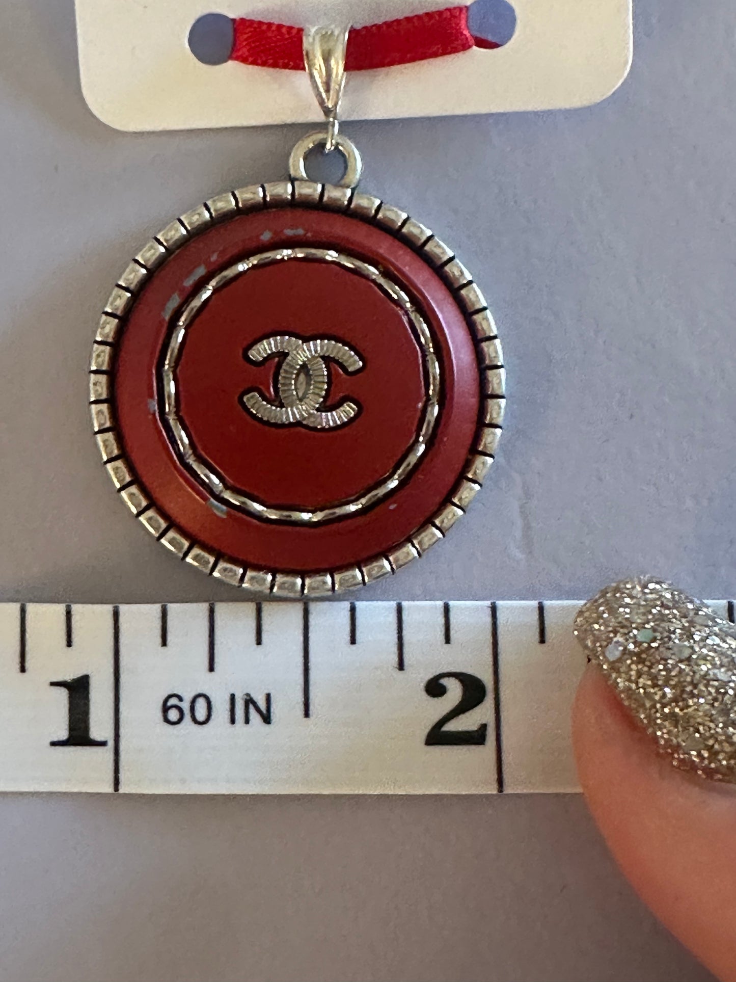 Chanel Red Button Pendant version 2 (with or without chain) SALE