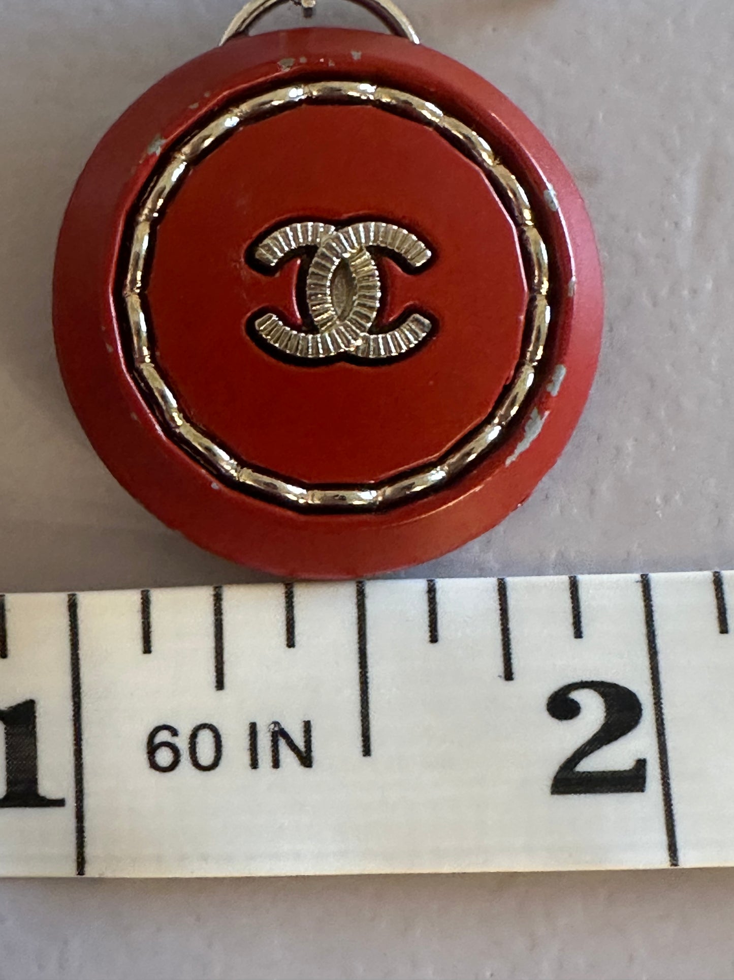 Chanel Red Button Pendant version 1 (with or without chain) SALE