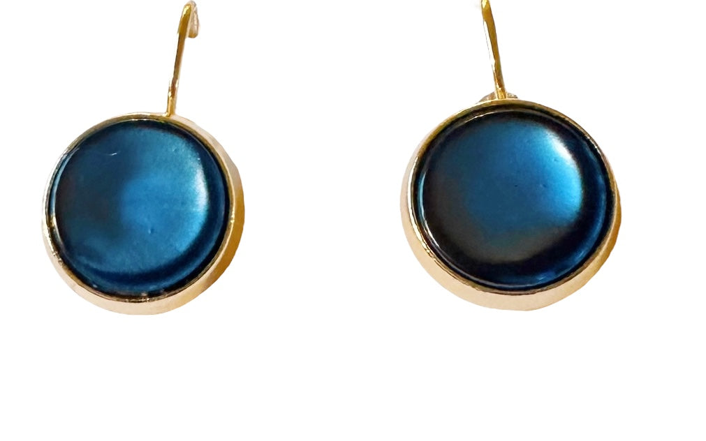 Up-cycled Leverback Color Drop Earrings MULTIPLE COLORS