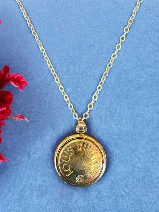 Vintage Designer Up-Cycled Small Button Necklace