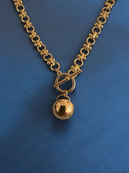 Vintage Designer Up-Cycled Louis Vuitton Rivet Necklace